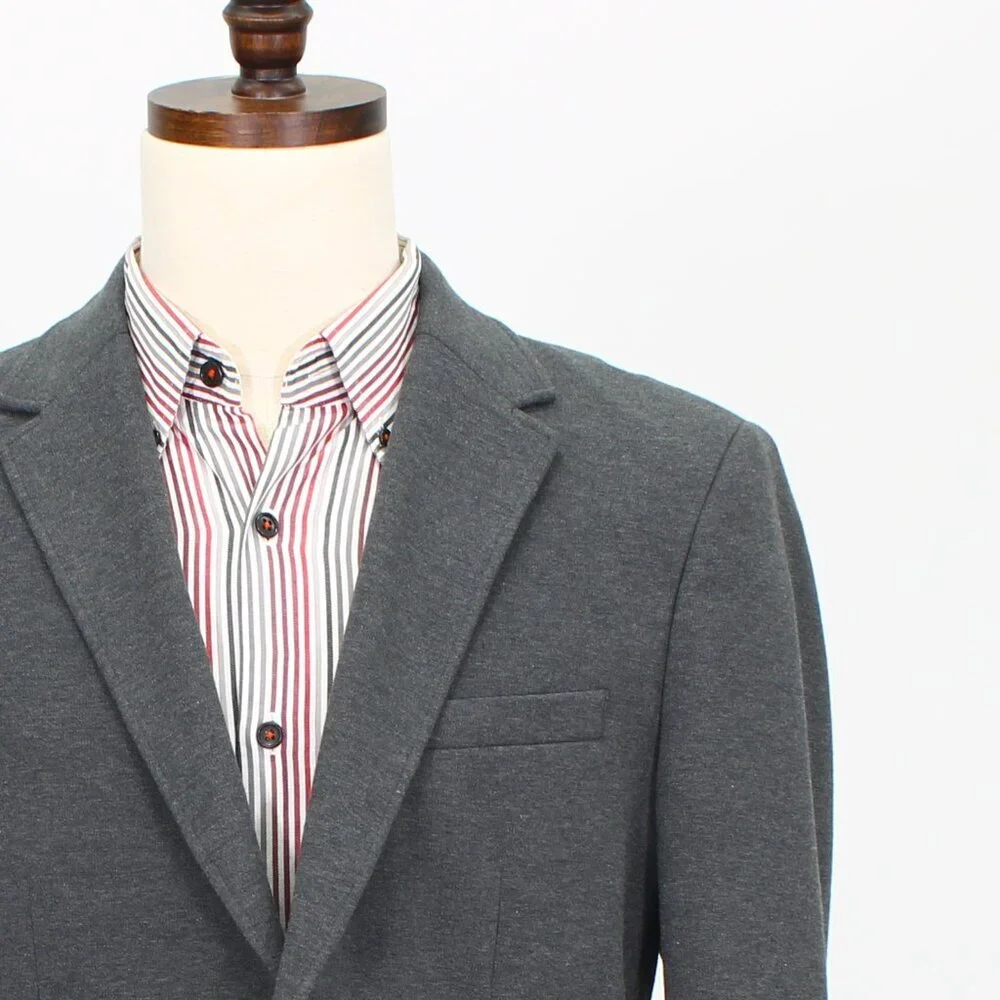 Artefact 42R Gray Solid 2-Button Sport Coat Blazer Jacket P448